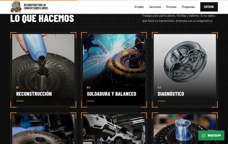 RCG Converters — Servicios del taller
