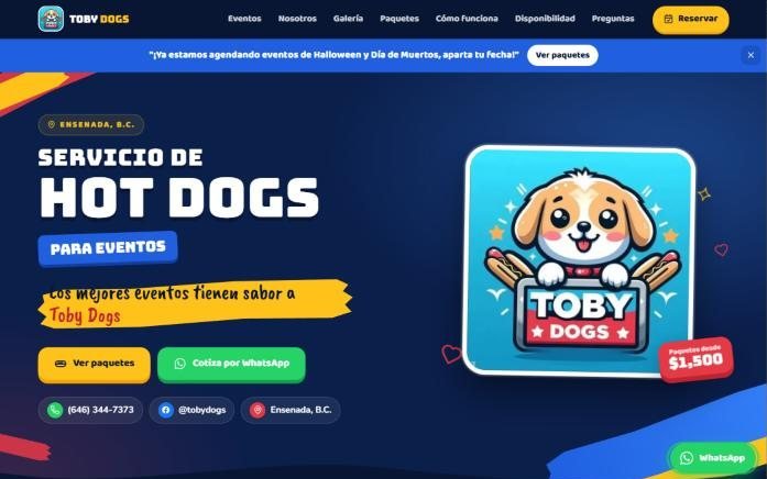 Toby Dogs — Portada del sitio